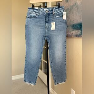 Good American Girlfriend Jeans Womens Size 8 29 High Rise Straight Indigo NWT